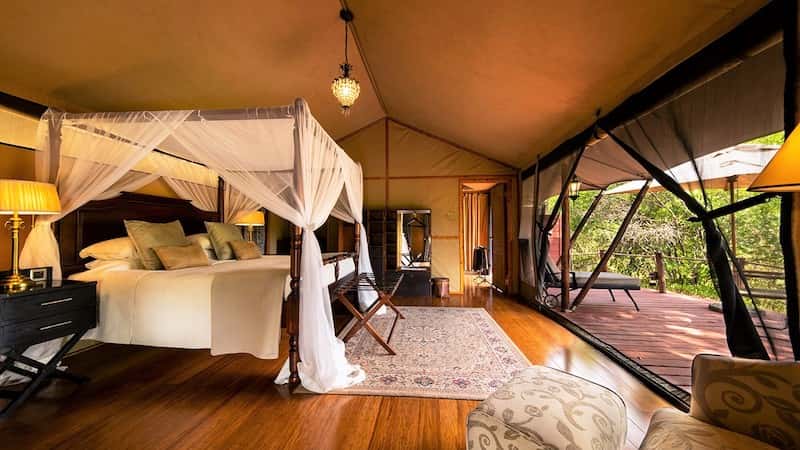 Elewana Sand River luxury tent interior