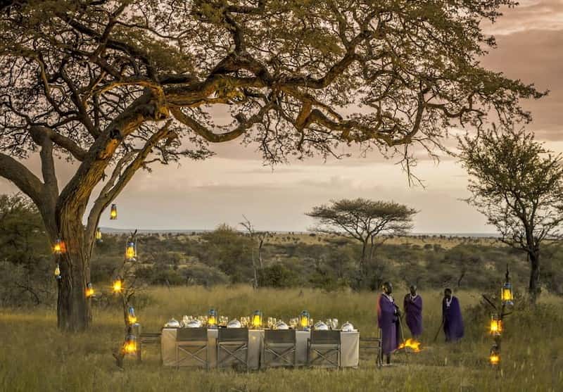 Maasai bush dinner, Four Seasons Safari Lodge