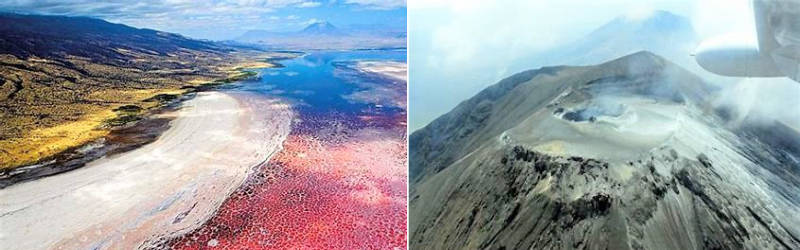 Lake Natron and Ol Doinyo Lengai volcano