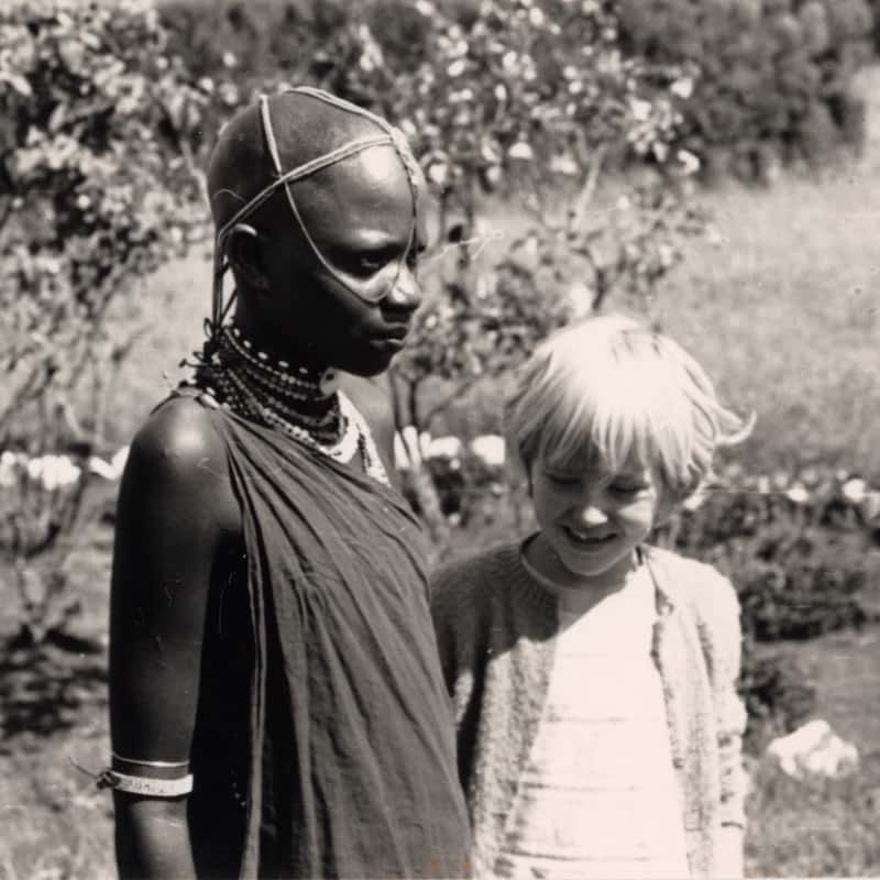 A young Sea Davidson with a Maasai